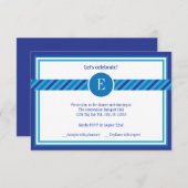 エレガントな幾何学模様のバル・ミツバ・パーティー招待状 招待状 (正面/裏面)