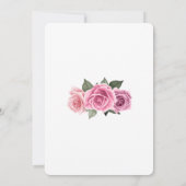 エレガントな幾何学模様のピンクのバラ メイド・オブ・オナー 招待状 (裏面)