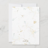 エレガントな幾何学模様のミントゴールド ウェディング招待状 招待状 (裏面)