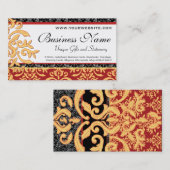 エレガントな店のための金めっきされたダマスク織の名刺 名刺 (正面/裏面)