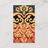 エレガントな店のための金めっきされたダマスク織の名刺 名刺 (裏面)