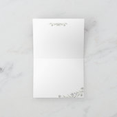 エレガントな庭の花の素朴な結婚式は感謝していしています サンキューカード (内部)