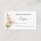 エレガントな庭の花 ブライダルシャワーゲーム エンクロージャーカード (正面)