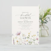 エレガントな庭の花 水彩 結婚前お茶会 招待状 (スタンド正面)