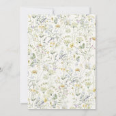 エレガントな庭の花 水彩 結婚前お茶会 招待状 (裏面)