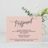 エレガントな延期の結婚式 ブッシュピンクの発表 招待状 (スタンド正面)