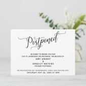 エレガントな延期結婚式のお知らせカード 招待状 (スタンド正面)