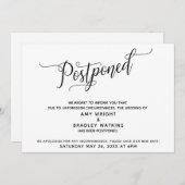 エレガントな延期結婚式のお知らせカード 招待状 (正面/裏面)