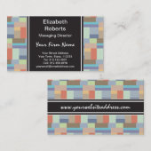 エレガントな建築のレトロの幾何学的なパターン 名刺 (正面/裏面)