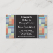 エレガントな建築のレトロの幾何学的なパターン 名刺 (正面)