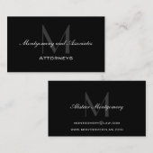 エレガントな弁護士の名刺のモダンのモノグラム 名刺 (正面/裏面)