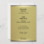 エレガントな弁護士業の開始発表 招待状 (裏面)