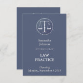 エレガントな弁護士業の開始発表 招待状 (正面/裏面)