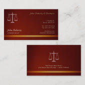エレガントな弁護士|の赤 名刺 (正面/裏面)