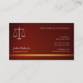 エレガントな弁護士|の赤 名刺
