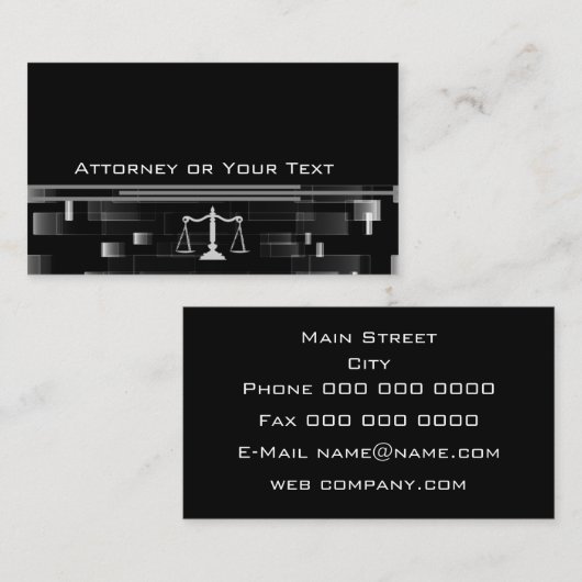 エレガントな弁護士 名刺 (正面/裏面)