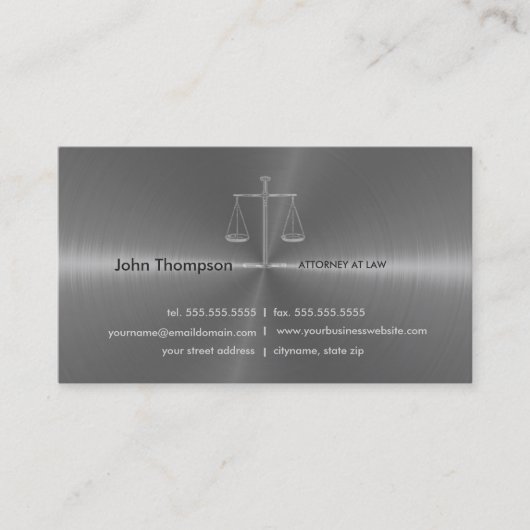 エレガントな弁護士/弁護士/法的名刺 名刺 (正面)