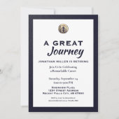 エレガントな引退パーティーのご招待 招待状 (正面)