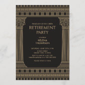 エレガントな引退パーティー 招待状 (正面)