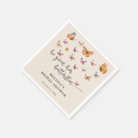 エレガントな彼は私をドキドキさせる ブライダルシャワー スタンダードカクテルナプキン (角)