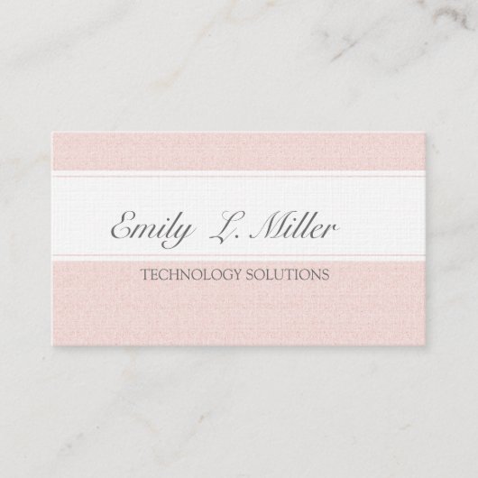 エレガントな彼女の平野のためのピンクの白い夢 名刺 (正面)