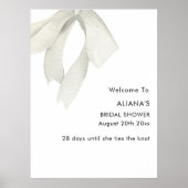 エレガントな彼女の結婚式前パーティー ウェルカムポスター ポスター (正面)