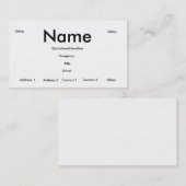 エレガントな情報 名刺 (正面/裏面)