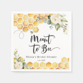 エレガントな意味のビー ブライダルシャワー スタンダードカクテルナプキン (正面)