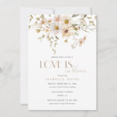 エレガントな愛が花開く フラワーブライダルシャワー 招待状 (正面)