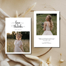 エレガントな愛と感謝のブライダルシャワー写真 サンキューカード