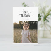 エレガントな愛と感謝のブライダルシャワー写真 サンキューカード (スタンド正面)