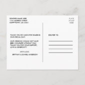 エレガントな愛の感謝の水彩花 ポストカード (裏面)