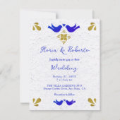 エレガントな愛の鳥　メキシカンウェディング 招待状 (正面)