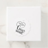 エレガントな愛は甘いカリグラフィーハート フェイバータグ (インサイチュ)