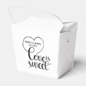 エレガントな愛は甘いカリグラフィーハート フェイバーボックス (裏面サイド)