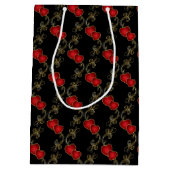 エレガントな愛ハート-バレンタイン ミディアムペーパーバッグ (裏面)