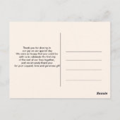 エレガントな感謝のポストカード ポストカード (裏面)