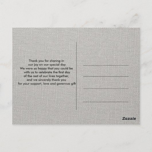 エレガントな感謝のポストカード ポストカード (裏面)