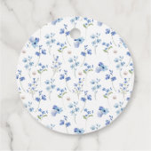 エレガントな感謝の真珠とプロセッコ ブライダルシャワー フェイバータグ (裏面)