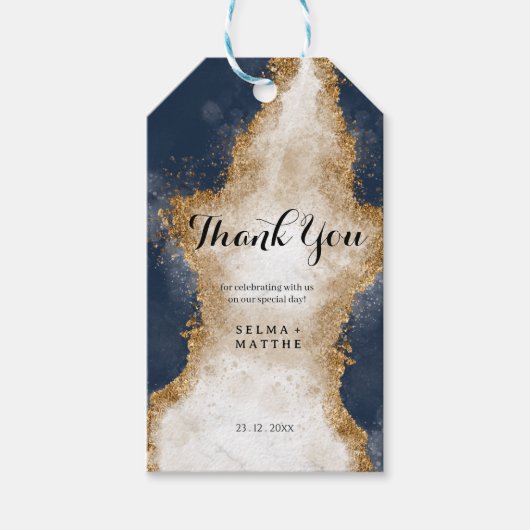 エレガントな感謝の贈り物 ギフトタグ (正面)