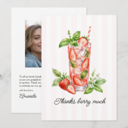 エレガントな感謝を込めて「Berry Much」ストロベリーカクテル サンキューカード