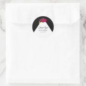 エレガントな感謝を 黒と白のクラスの卒業に ラウンドシール (バッグ)