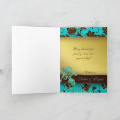 エレガントな感謝カード ゴールド フローラル BB サンキューカード (内部)