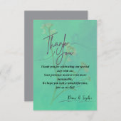 エレガントな感謝カード サンキューカード (正面/裏面)