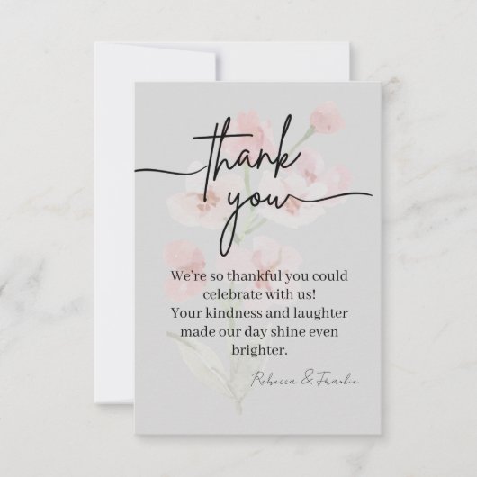エレガントな感謝カード サンキューカード (正面)