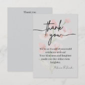 エレガントな感謝カード サンキューカード (正面/裏面)