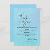エレガントな感謝カード サンキューカード (正面/裏面)
