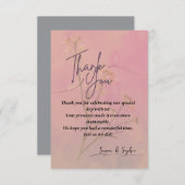 エレガントな感謝カード サンキューカード (正面/裏面)