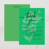 エレガントな感謝カード サンキューカード (正面/裏面)