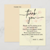 エレガントな感謝カード サンキューカード (正面/裏面)